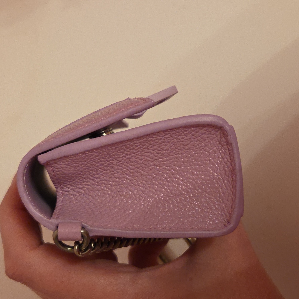 Balenciaga Purple Leather Card Holder W/ Keychain - Picture 7 of 12